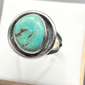 Size 5.5 Sterling Silver and Turquoise  ring